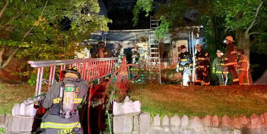 Firefighters respond to an early morning fire reported in Northeast