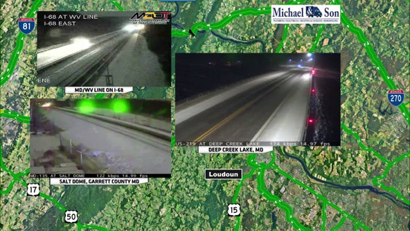 Western Maryland sees early morning snow Tuesday
