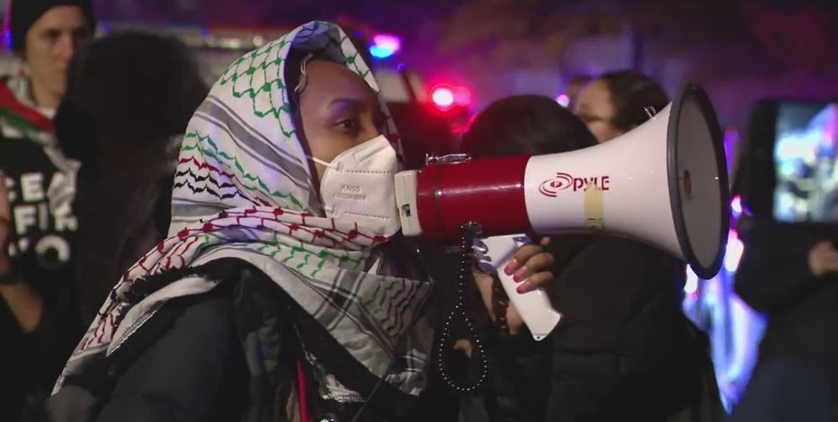 Capitol Police confront pro-Palestine protesters outside DNC building