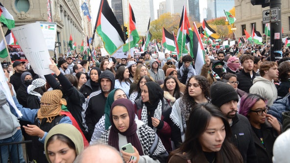 Pro-Palestine protest in front of Israeli Embassy causes road closures in Northwest DC