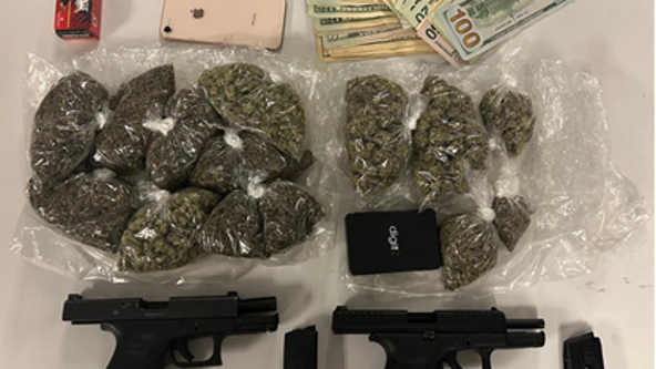 Suspect arrested, police seize 2 Glocks, suspected marijuana, and over $1,000 in Maryland