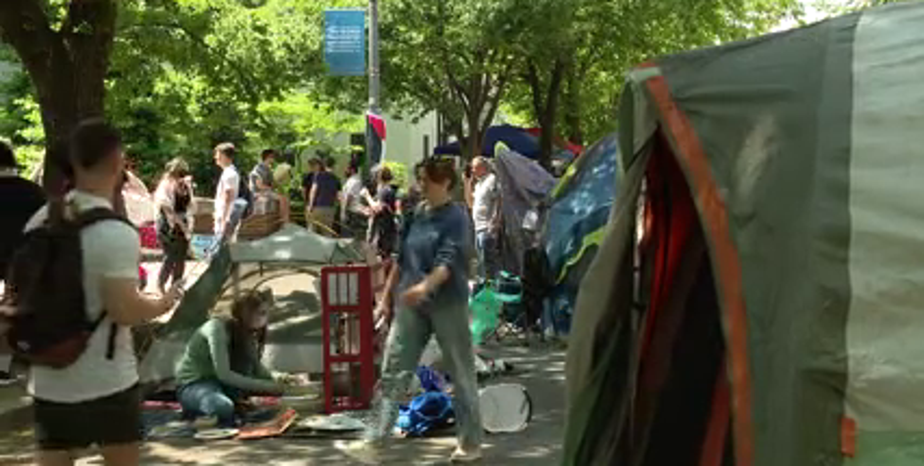 GWU protest organizers vow to stay on campus until demands are met