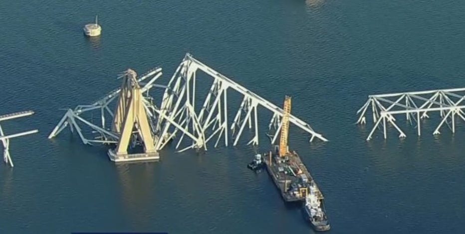 Temporary channel opened for vessels clearing Baltimore Key Bridge wreckage