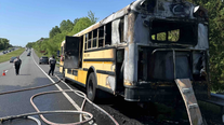 Fairfax County school bus catches on fire