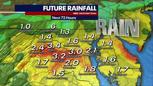 Tropical disturbance expected to bring rain to DC region midweek