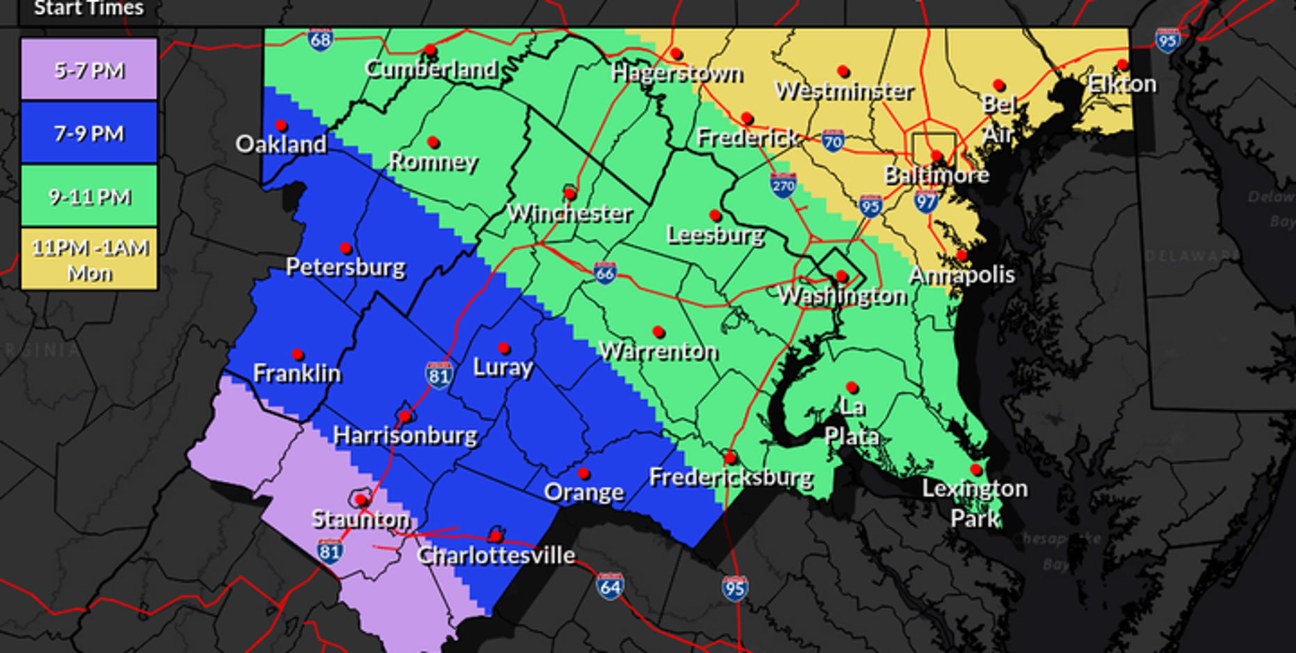 DC winter storm warning: 8 to 12 inches of snow across DC, Maryland ...