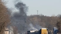 Ohio residents kept out as officials monitor air from derailed train wreckage