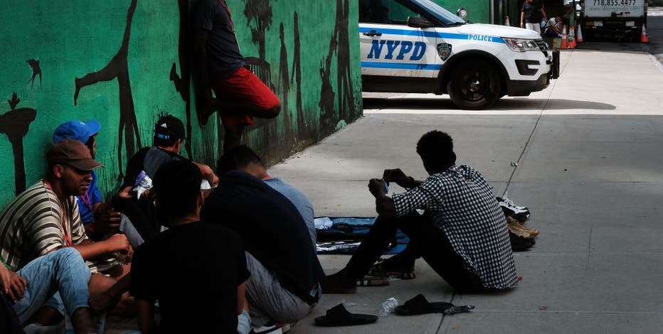 NYC migrant crisis: City scrambles to find temporary shelter for migrants as arrivals continue