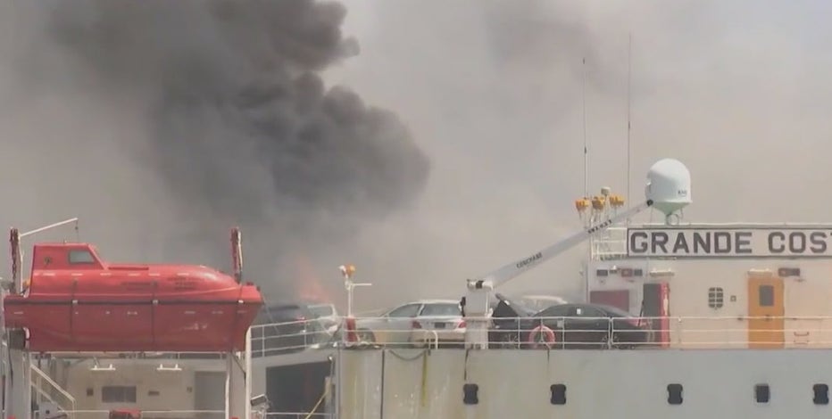 Fire that killed 2 Newark firefighters on cargo ship is out