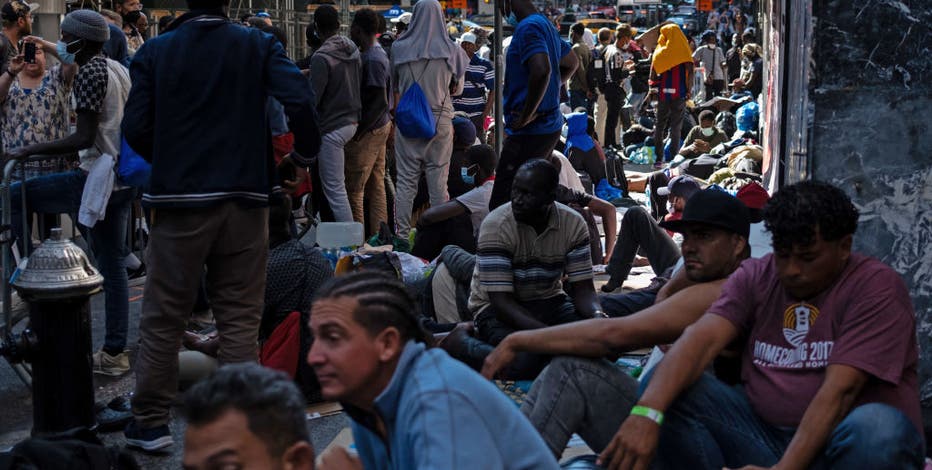 NYC relocates some Manhattan asylum seekers to temporary shelters