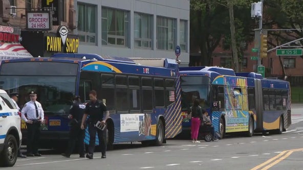 NYC crime: 2 MTA buses struck by bullets in Harlem