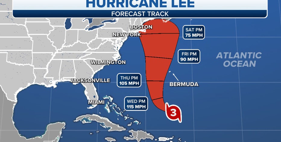 Hurricane Lee’s forecast cone includes US cities as East Coast stays on high alert from major storm