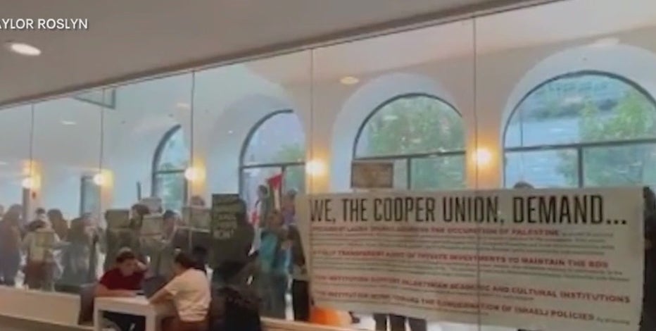 Jewish students locked in library during pro-Palestinian rally at Cooper Union