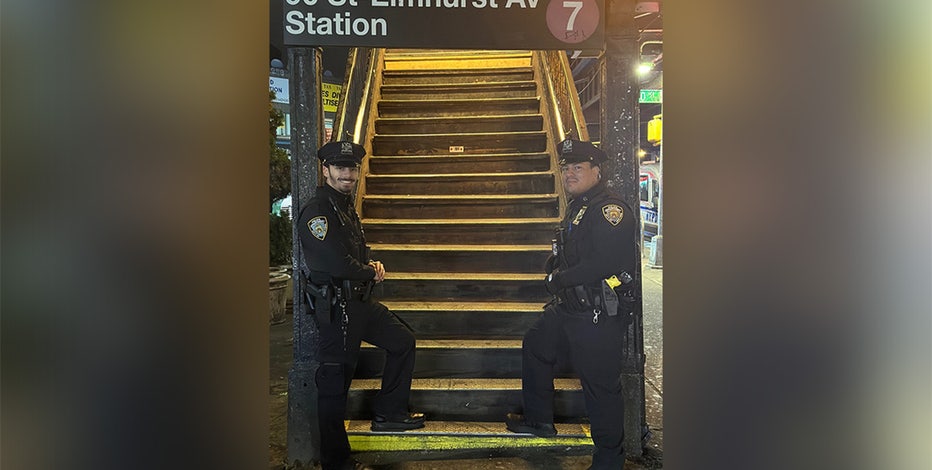 NYPD officers save straphanger who fell onto subway tracks in Queens