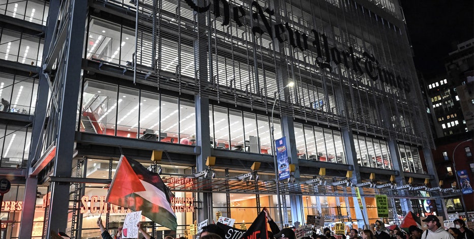 Protesters stage sit-in at New York Times HQ, demand cease-fire in Gaza