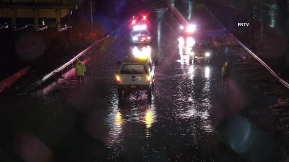 Heavy rain triggers NYC flooding, leads to partial closure of Queens' Belt Parkway