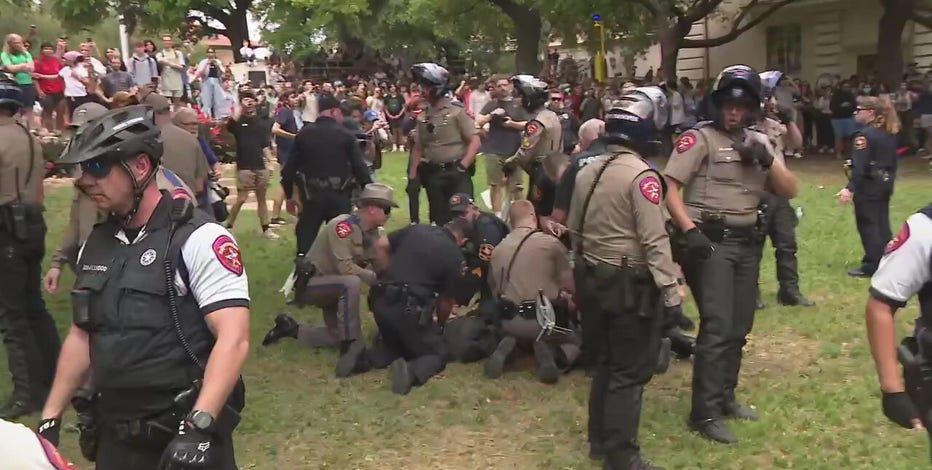 University of Texas Palestine protest leads to more than 30 arrests, including FOX 7 photographer