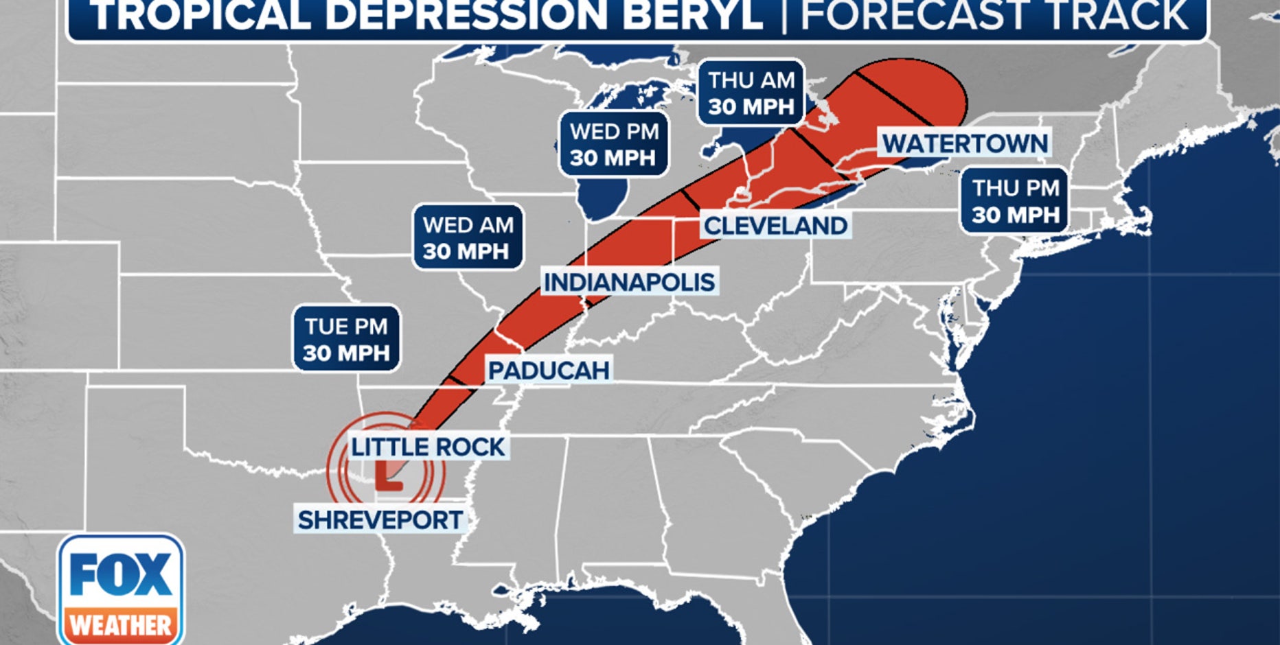 Beryl storm path: Will remnants bring a rainy week to NYC?