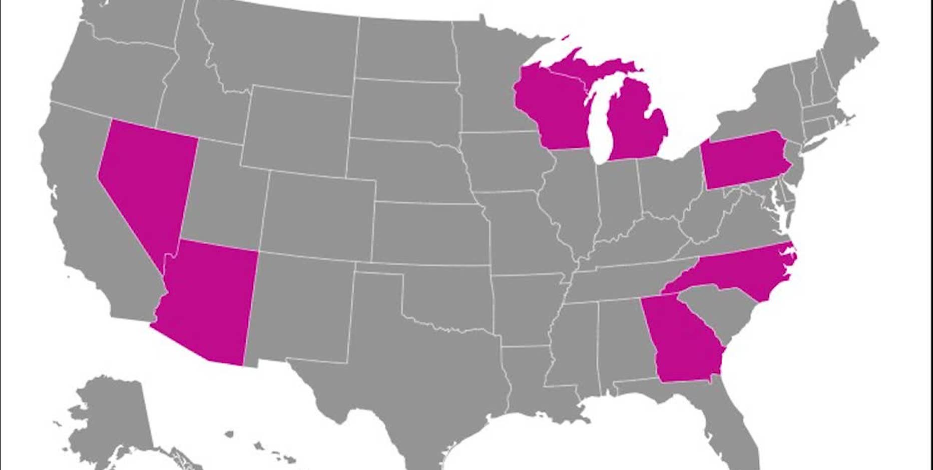 What are the 7 swing states in the 2024 presidential election?