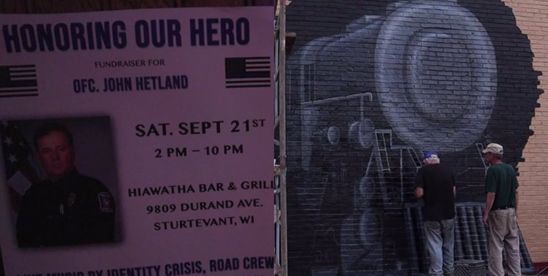 'We miss him terribly:' Fallen Officer Hetland memorialized with mural in Sturtevant
