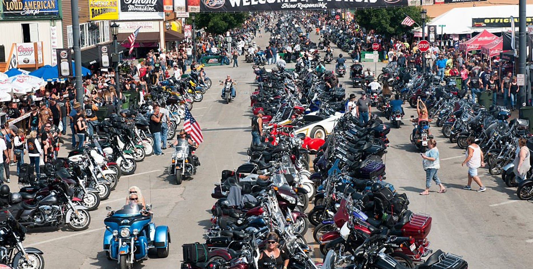 Harleys everywhere, masks nowhere: Sturgis draws thousands