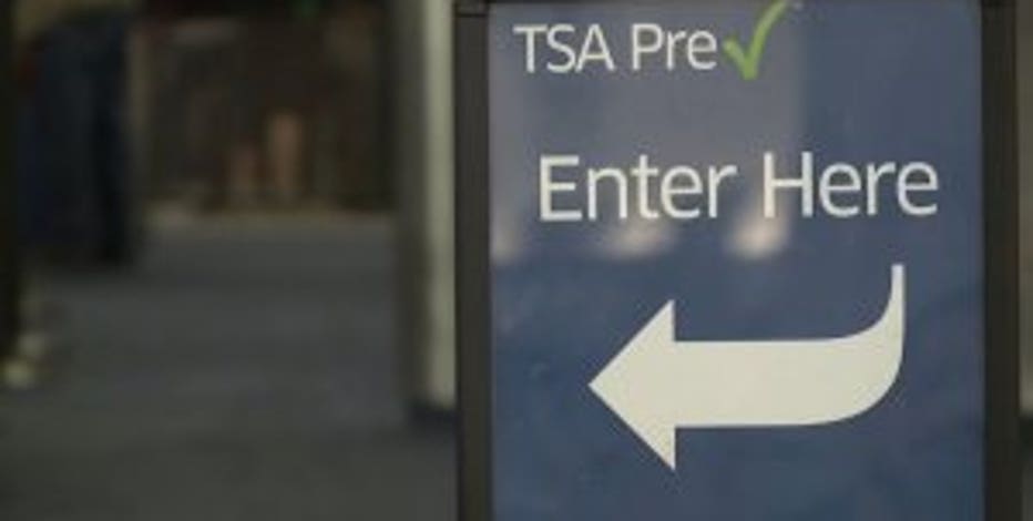 TSA PreCheck application pop-up at Milwaukee airport
