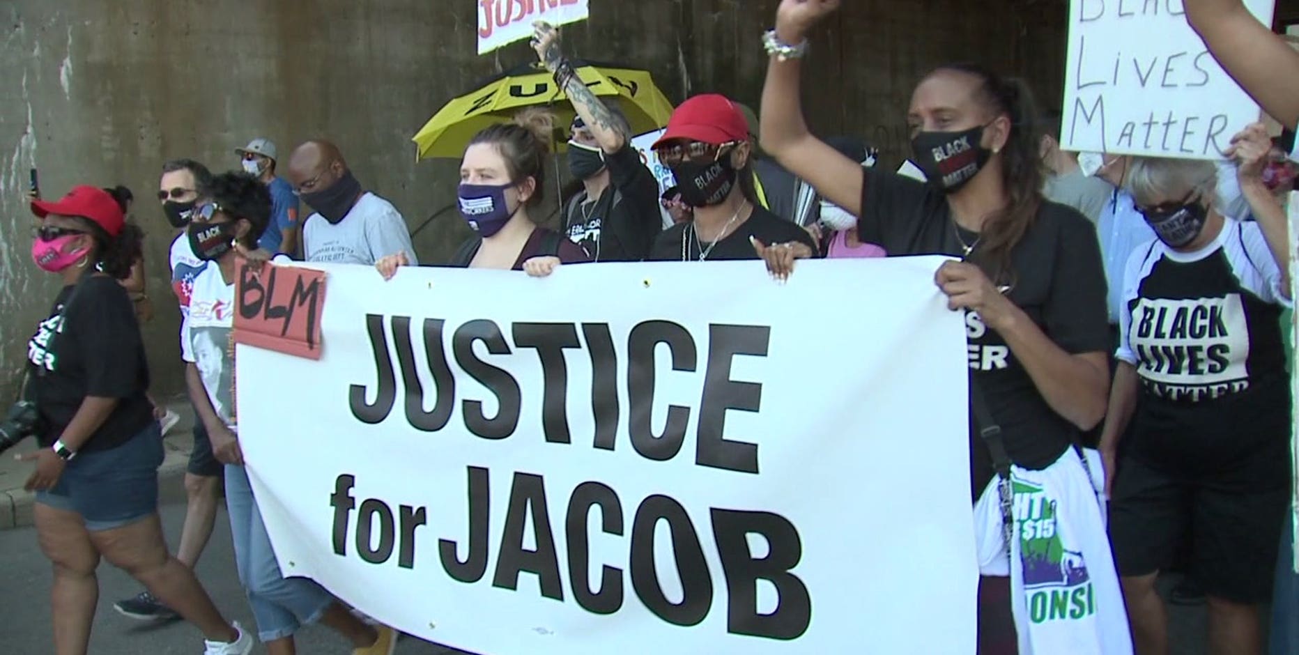 Jacob Blake's family holds Kenosha rally against police violence