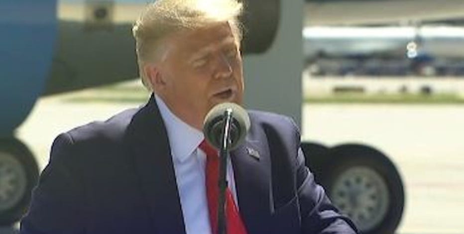 'Trying to eliminate our police:' Pres. Trump counters Biden with law and order message in Minnesota