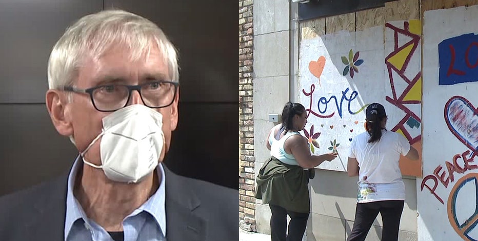 Gov. Evers visits Kenosha, community continues cleanup efforts: 'We'll rise up'