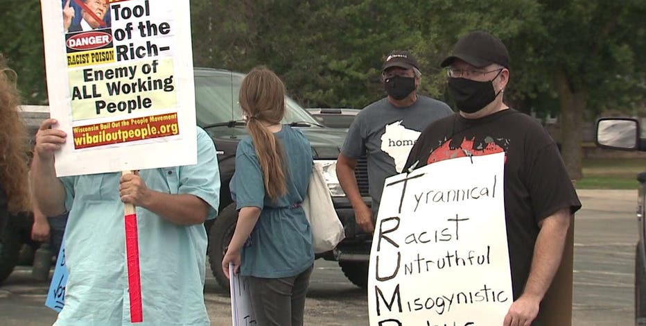 'Not welcome in this town:' Protesters aim to drown out President Trump in Oshkosh