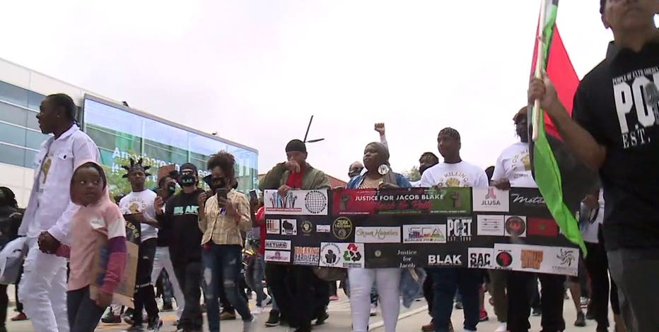 'We want justice:' Jacob Blake's family holds Milwaukee march, rally
