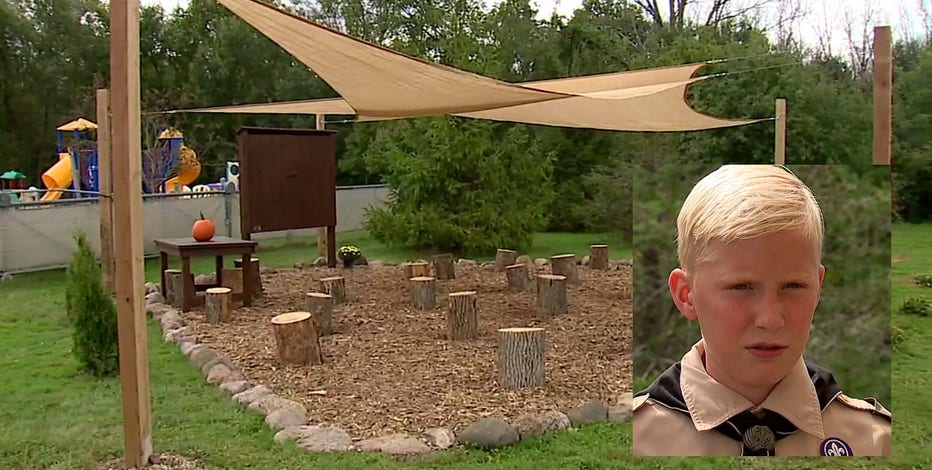 New Berlin teen creates outdoor COVID classroom for Eagle Scout project