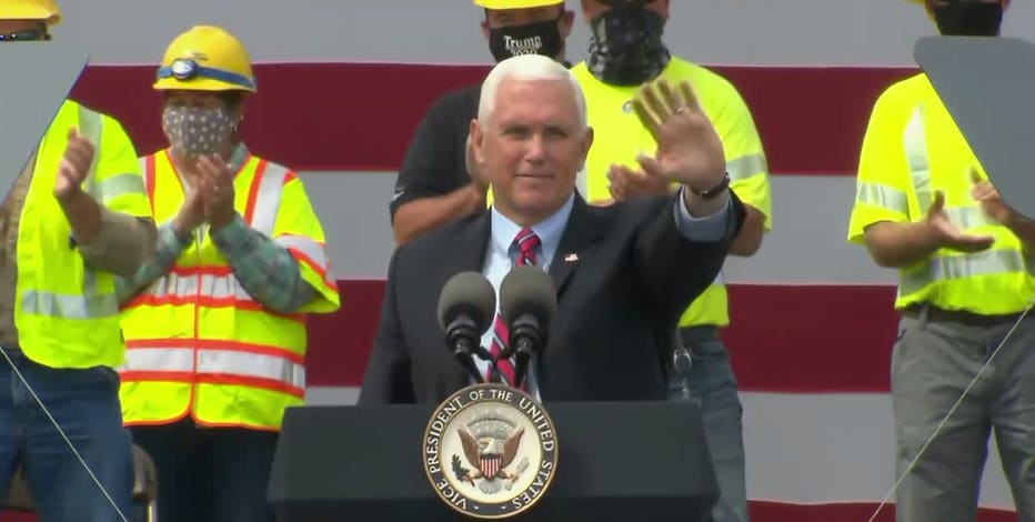 Vice President Mike Pence thanks workers in La Crosse on Labor Day