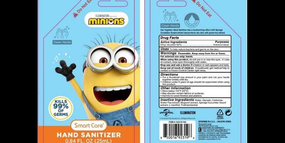 Hand sanitizer for kids recalled over packaging that resembles food, drink containers
