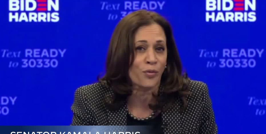 Kamala Harris holds virtual early vote rally in Milwaukee Tuesday