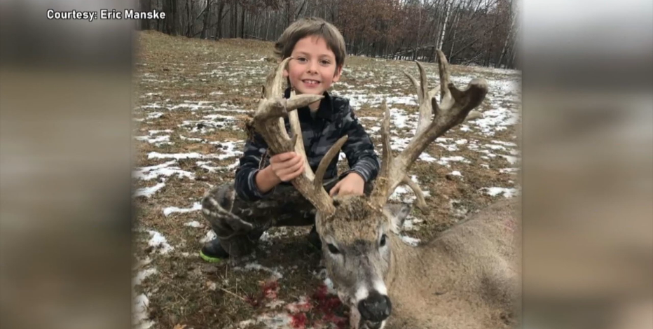 7-year-old boy bags 21-point buck in Oconto County