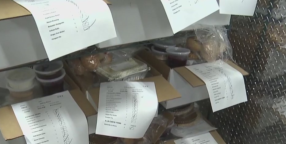 Thanksgiving meal kits distributed at Fiserv Forum