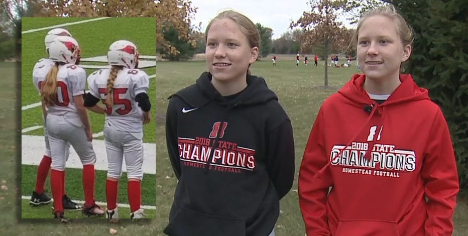 'Girls can play:' Twins turn heads on youth football team