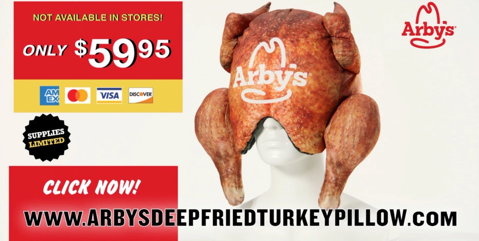 Arby&#8217;s debuts Deep-Fried Turkey Pillow designed to be worn over your whole head, for some reason