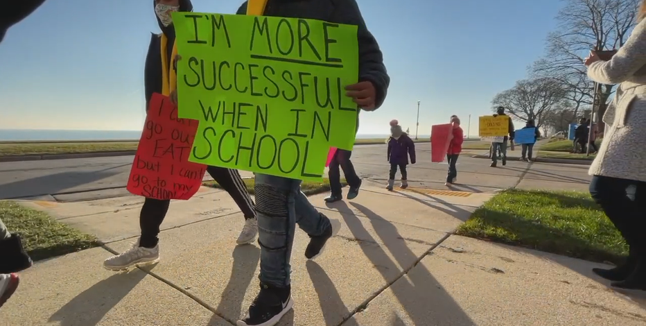 Educators, families protest and petition for in-person learning