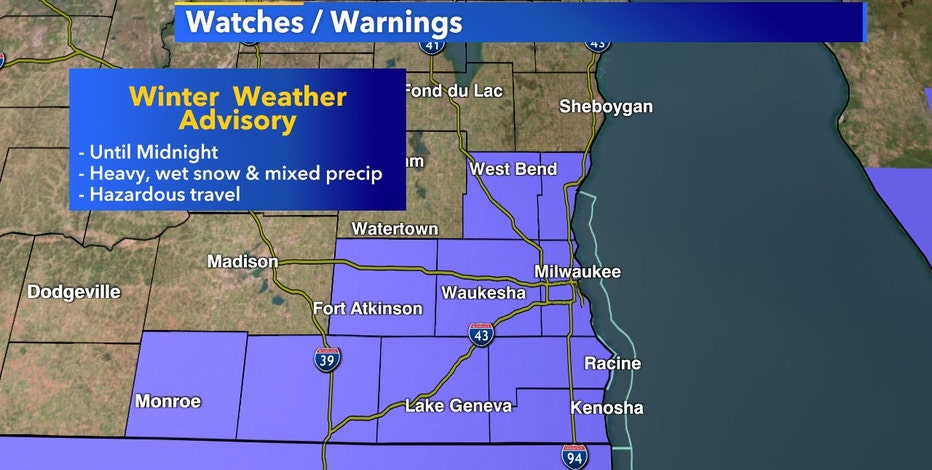 Winter weather advisory issued for 8 counties in SE Wisconsin