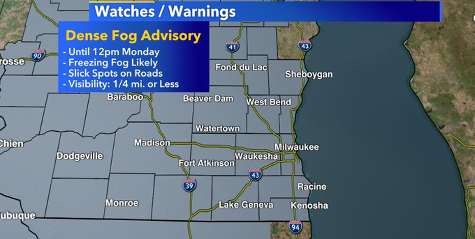 Dense fog advisory in effect for all of southeast Wisconsin until noon