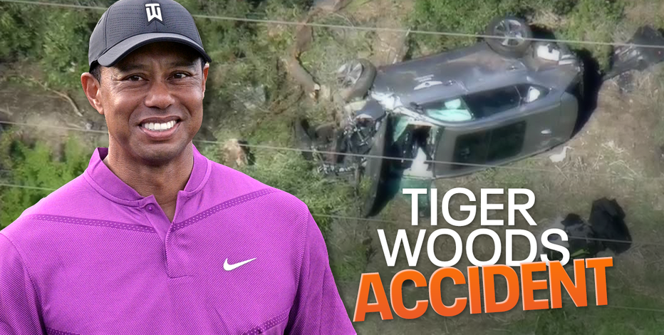 Tiger Woods suffers leg injuries after California car crash