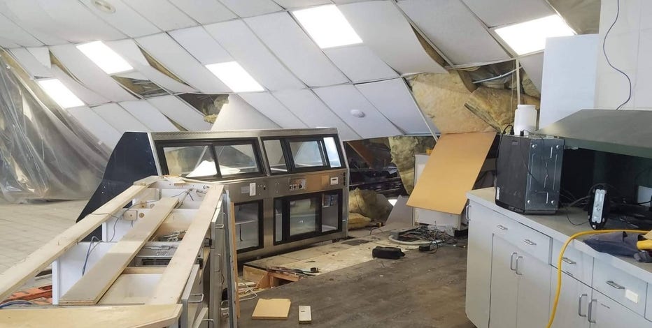 Roof of gas station collapses; snow, construction may be to blame