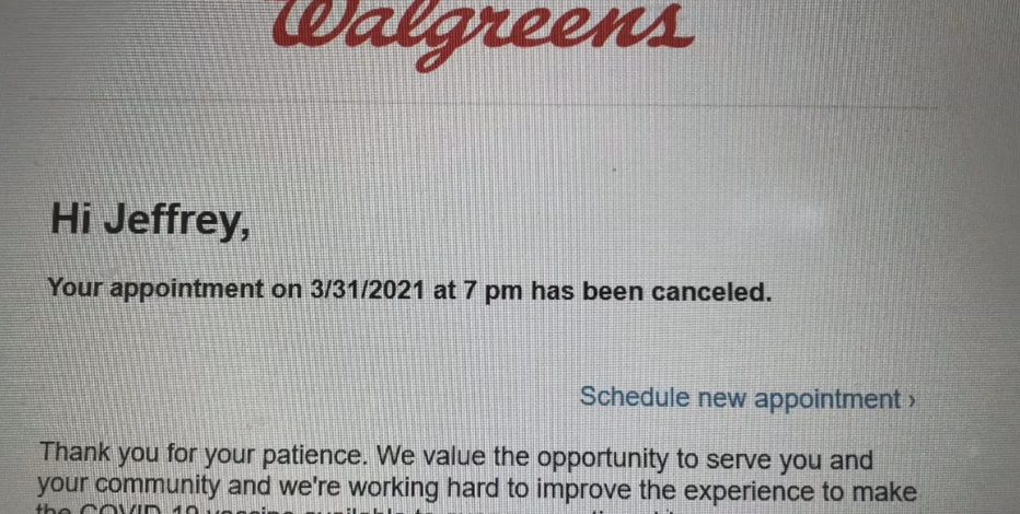 Glitch leads to cancelation of some 2nd COVID shots at Walgreens