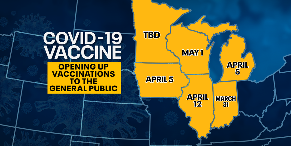 States race to open up vaccines to general public; WI holds at May 1