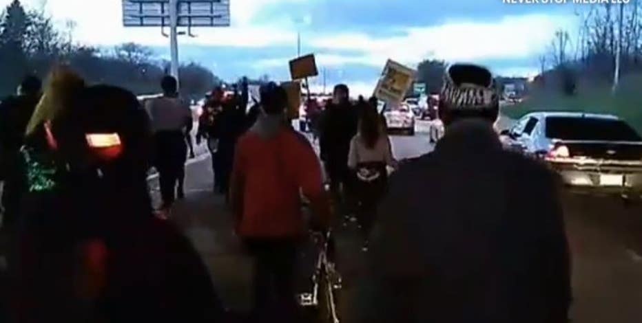 Protesters block traffic on I-43 Monday, march began at Rose Park