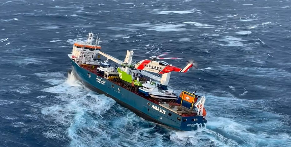 Crew evacuated as Dutch cargo ship risks sinking off Norway