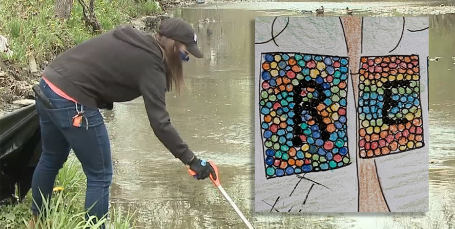 Artists collect Milwaukee River rubbish for community mosaic