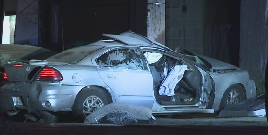 2 injured after police pursuit ends in crash near 8th and Becher